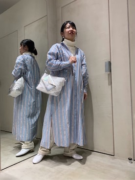 「note et silence （ノートエシロンス）のアイテム（ワンピース/ドレス）」を使った、note et silence.さん（レディース・155cm）の冬コーディネート