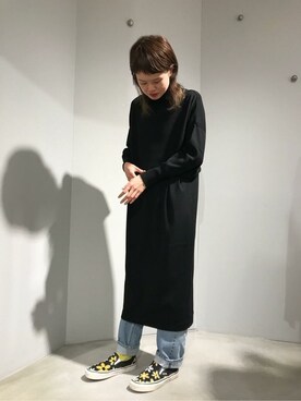 「nitca（ニトカ）のアイテム（ワンピース/ドレス）」を使った、note et silence.さん（レディース・164cm）の冬コーディネート