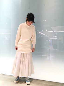 「nitca（ニトカ）のアイテム（トップス）」を使った、note et silence.さん（レディース・169cm）の冬コーディネート