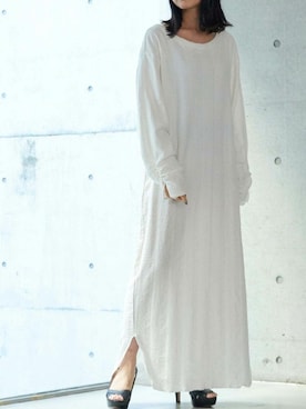 「nitca（ニトカ）のアイテム（ワンピース/ドレス）」を使った、note et silence.さん（レディース・151cm）の冬コーディネート