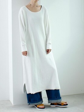 「note et silence （ノートエシロンス）のアイテム（ワンピース/ドレス）」を使った、note et silence.さん（レディース・167cm）の冬コーディネート