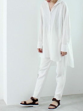 「note et silence （ノートエシロンス）のアイテム（レッグウェア）」を使った、note et silence.さん（レディース・167cm）の冬コーディネート