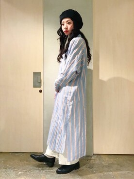 「note et silence （ノートエシロンス）のアイテム（ワンピース/ドレス）」を使った、note et silence.さん（レディース・160cm）の冬コーディネート