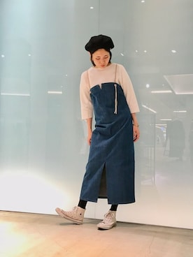 「note et silence （ノートエシロンス）のアイテム（ワンピース/ドレス）」を使った、note et silence.さん（レディース・169cm）の冬コーディネート