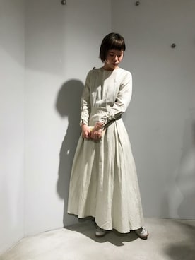 「nitca（ニトカ）のアイテム（ワンピース/ドレス）」を使った、note et silence.さん（レディース・162cm）の冬コーディネート