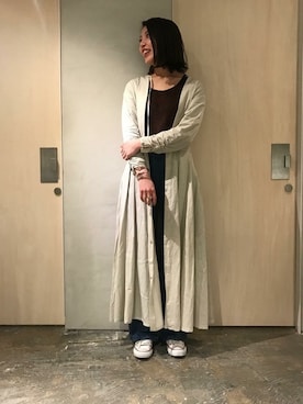 「nitca（ニトカ）のアイテム（ワンピース/ドレス）」を使った、note et silence.さん（レディース・165cm）の冬コーディネート