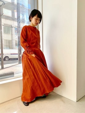 「nitca（ニトカ）のアイテム（ワンピース/ドレス）」を使った、note et silence.さん（レディース・155cm）の春コーディネート