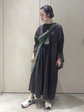 「note et silence （ノートエシロンス）のアイテム（ワンピース/ドレス）」を使った、note et silence.さん（レディース・155cm）の秋コーディネート