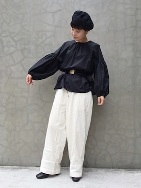 「caph（カーフ）のアイテム」を使った、note et silence.さん（レディース・155cm）の秋コーディネート