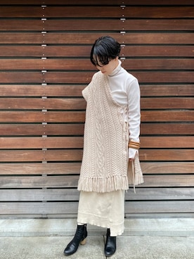 「note et silence （ノートエシロンス）のアイテム（スカート）」を使った、note et silence.さん（レディース・158cm）の秋コーディネート