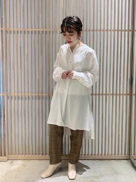 「nitca（ニトカ）のアイテム（パンツ）」を使った、note et silence.さん（レディース・152cm）の秋コーディネート