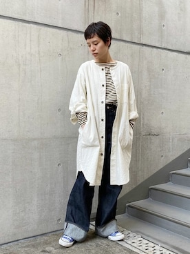 「note et silence （ノートエシロンス）のアイテム（ワンピース/ドレス）」を使った、note et silence.さん（レディース・162cm）の秋コーディネート