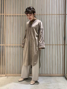 「note et silence （ノートエシロンス）のアイテム（パンツ）」を使った、note et silence.さん（レディース・152cm）の秋コーディネート
