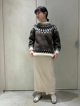 「note et silence （ノートエシロンス）のアイテム（スカート）」を使った、note et silence.さん（レディース・163cm）の秋コーディネート