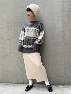 「note et silence （ノートエシロンス）のアイテム（スカート）」を使った、note et silence.さん（レディース・155cm）の秋コーディネート