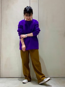 「note et silence （ノートエシロンス）のアイテム（パンツ）」を使った、note et silence.さん（レディース・155cm）の冬コーディネート