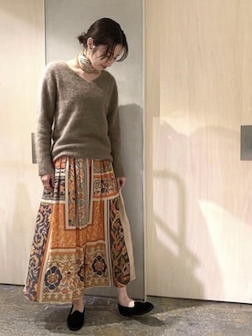 「nitca（ニトカ）のアイテム（トップス）」を使った、note et silence.さん（レディース・164cm）の冬コーディネート