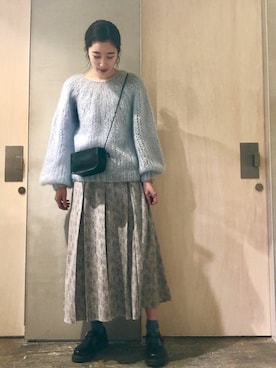 「プリーツ」｜note et silence.さん（レディース・164cm）の冬コーディネート