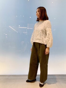 「note et silence （ノートエシロンス）のアイテム（パンツ）」を使った、note et silence.さん（レディース・160cm）の冬コーディネート