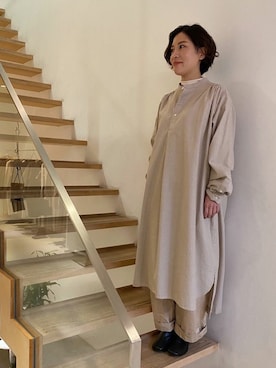 「note et silence （ノートエシロンス）のアイテム（ワンピース/ドレス）」を使った、note et silence.さん（レディース・150cm）の冬コーディネート