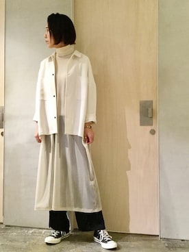 「nitca（ニトカ）のアイテム（トップス）」を使った、note et silence.さん（レディース・169cm）の冬コーディネート