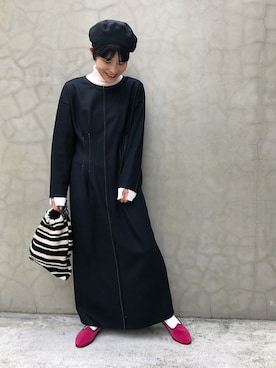 「白ソックス」｜note et silence.さん（レディース・155cm）の冬コーディネート