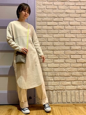 「caph（カーフ）のアイテム（バッグ）」を使った、note et silence.さん（レディース・160cm）の冬コーディネート