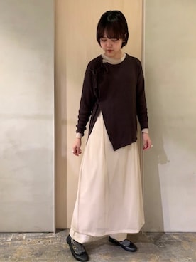 「nitca（ニトカ）のアイテム（ワンピース/ドレス）」を使った、note et silence.さん（レディース・160cm）の冬コーディネート