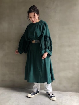 「note et silence （ノートエシロンス）のアイテム（パンツ）」を使った、note et silence.さん（レディース・154cm）の冬コーディネート