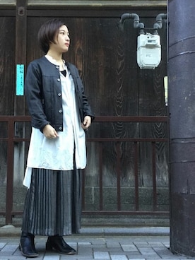 「nitca（ニトカ）のアイテム（ジャケット/アウター）」を使った、note et silence.さん（レディース・150cm）の冬コーディネート