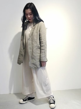 「nitca（ニトカ）のアイテム（パンツ）」を使った、note et silence.さん（レディース・154cm）の冬コーディネート