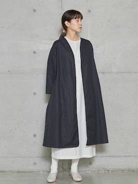 「note et silence （ノートエシロンス）のアイテム（その他アウター）」を使った、note et silence.さん（レディース・162cm）の冬コーディネート