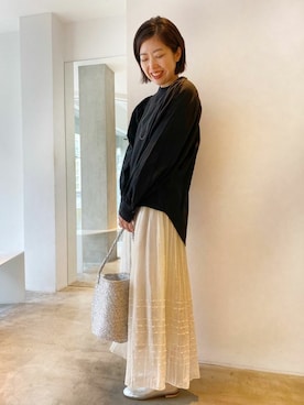 「nitca（ニトカ）のアイテム（トップス）」を使った、note et silence.さん（レディース・160cm）の春コーディネート