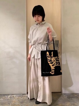 「note et silence （ノートエシロンス）のアイテム（パンツ）」を使った、note et silence.さん（レディース・160cm）の春コーディネート