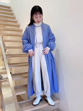 「nitca（ニトカ）のアイテム（ワンピース/ドレス）」を使った、note et silence.さん（レディース・160cm）の冬コーディネート