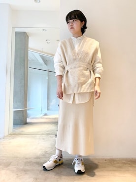 「note et silence （ノートエシロンス）のアイテム（トップス）」を使った、note et silence.さん（レディース・160cm）の冬コーディネート