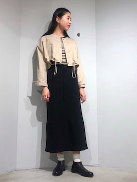 「note et silence （ノートエシロンス）のアイテム（トップス）」を使った、note et silence.さん（レディース・160cm）の冬コーディネート