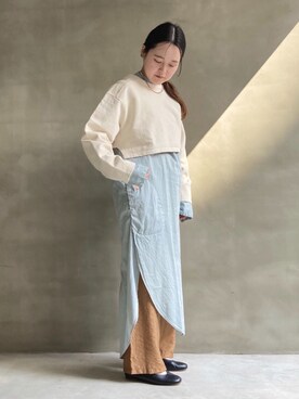 「note et silence （ノートエシロンス）のアイテム（ワンピース/ドレス）」を使った、note et silence.さん（レディース・160cm）の冬コーディネート