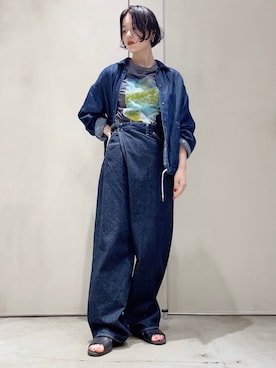 「note et silence （ノートエシロンス）のアイテム（その他アウター）」を使った、note et silence.さん（レディース・160cm）の夏コーディネート