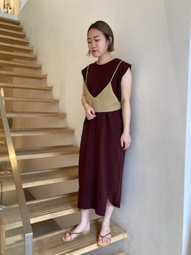 「くすみカラー」｜note et silence.さん（レディース・160cm）の夏コーディネート