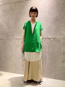 「アイテム（イヤーカフ）」を使った、note et silence.さん（レディース・160cm）の夏コーディネート