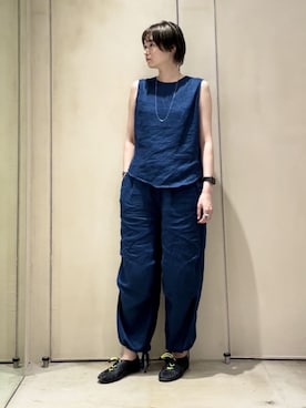 「note et silence （ノートエシロンス）のアイテム（パンツ）」を使った、note et silence.さん（レディース・160cm）の夏コーディネート