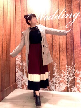 「アイテム（ブーティ）」を使った、ツイ 🇹🇼さん（レディース・159cm）の冬コーディネート