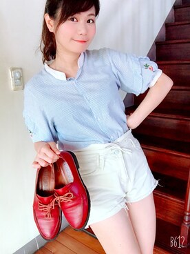 「高腰褲」｜ツイ 🇹🇼さん（レディース・159cm）の春コーディネート
