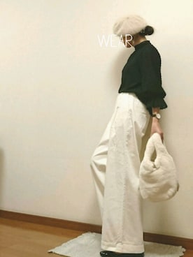 「シフォンブラウス」｜「アイテム（その他）」を使った、a.y.aさん（レディース・162cm）の秋コーディネート