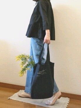 「ハイウエストストレートジーンズ」｜a.y.aさん（レディース・162cm）の春コーディネート