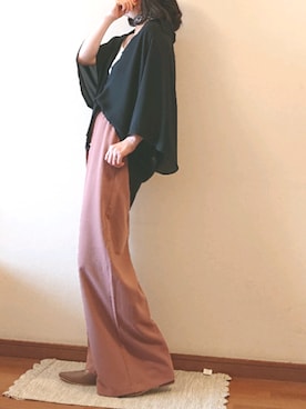 「ドルマンスリーブ」｜「アイテム（財布/小物）」を使った、a.y.aさん（レディース・162cm）の夏コーディネート