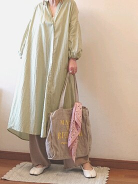 「ピスタチオ」｜「アイテム（財布/小物）」を使った、a.y.aさん（レディース・162cm）の春コーディネート