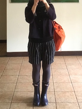 「MACKINTOSH PHILOSOPHY（ﾏｯｷﾝﾄｯｼｭ ﾌｨﾛｿﾌｨｰ）のアイテム（ノーカラージャケット）」を使った、salmiakkiさん（レディース・160cm）の秋コーディネート
