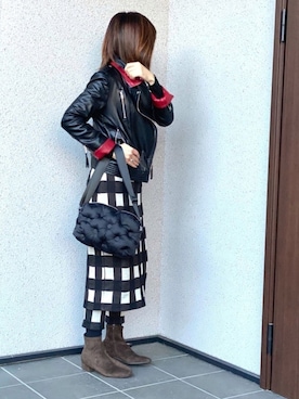 「LUCA/LADY LUCK LUCA（ルカ/レディラックルカ）のアイテム（スカート）」を使った、haruさん（レディース・159cm）の冬コーディネート